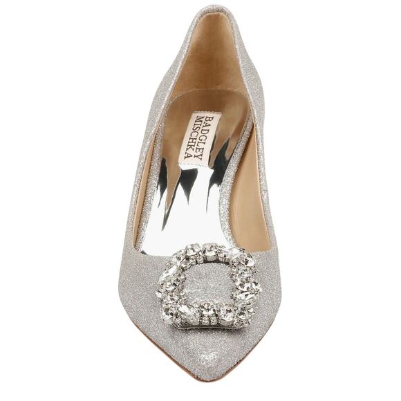 Badgley Mischka Carrie Pumps Women's Size Crystal Festive Glam